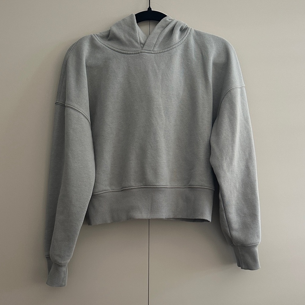 Sage green cropped hoodie